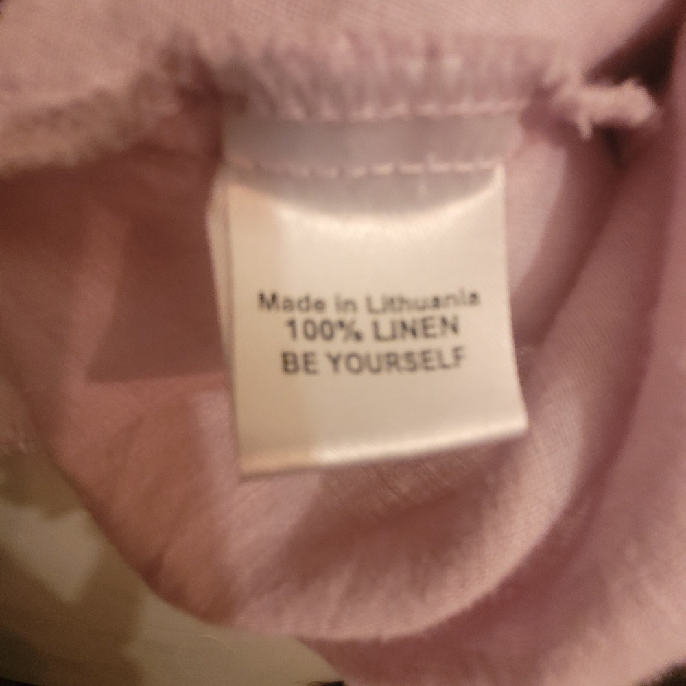 Flax Womens Oversized Linen Tank Top Lavender Pink Sleeveless Scoop Neck L - Picture 8 of 16